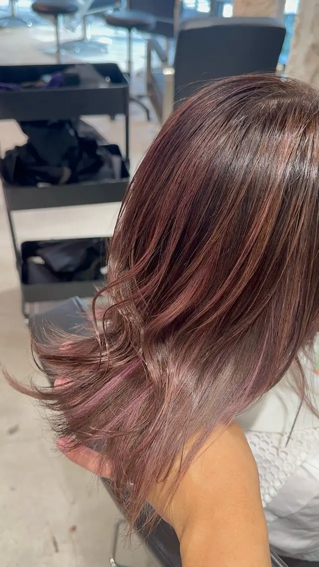 セミロング カラー ヘアアレンジ ヘアカラー トリートメント 久米 治仁のヘアスタイル