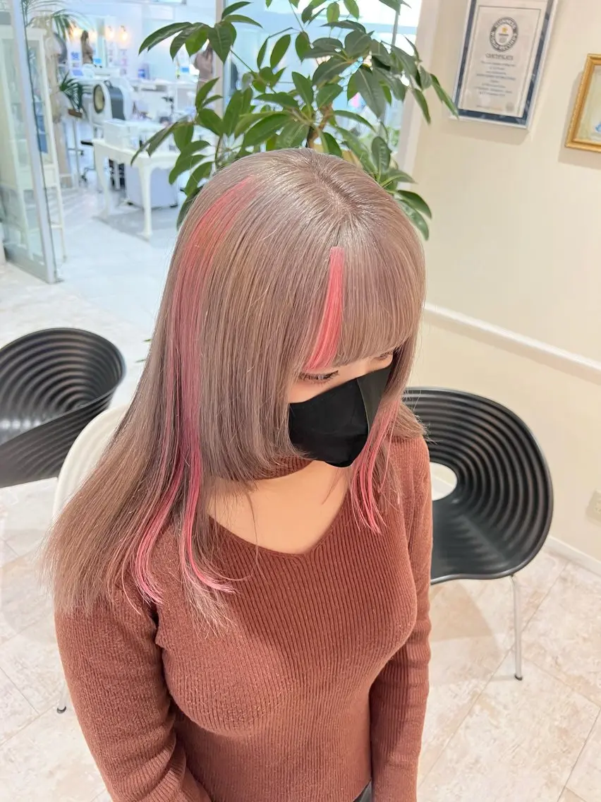 セミロング カラー 🍏すがの みき🍏のヘアスタイル