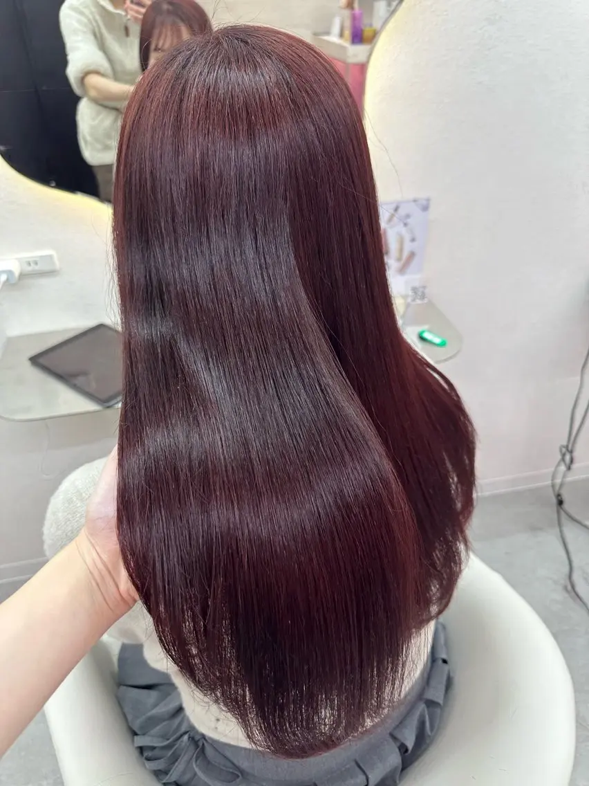 ロング カラー Rio🎀ブリーチ なし透明感♡顔周り♡のヘアスタイル