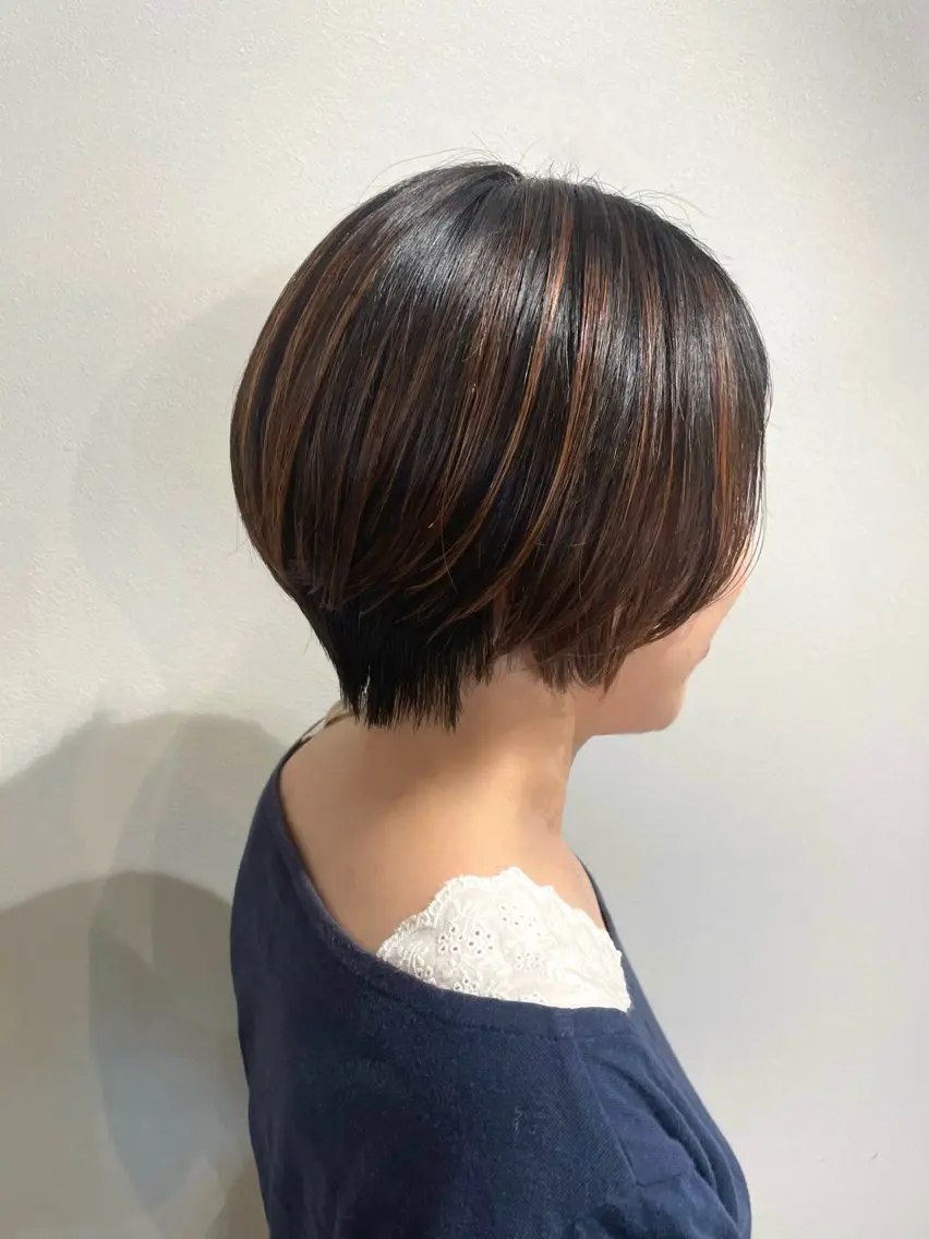 ショート くびれヘア 似合わせカット ショートヘア 深澤 帆乃のヘアスタイル
