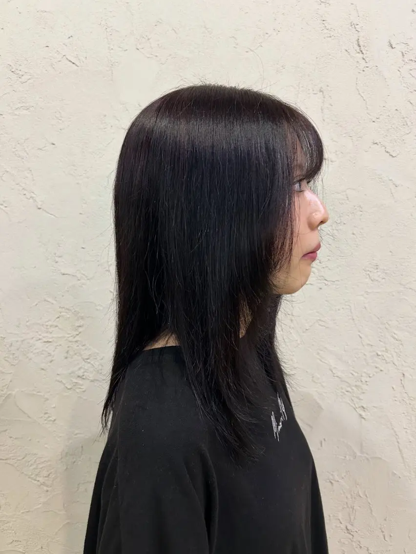 セミロング カラー ラベンダーカラー ヘアカラー 植吉 琉月のヘアスタイル