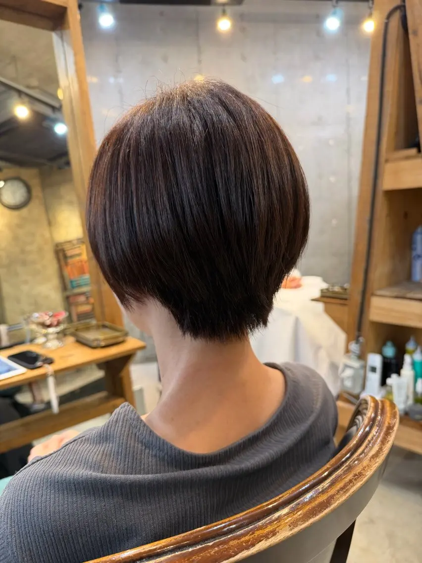 ショート カラー ヘアアレンジ ショートボブ 丸みショート ブラウンカラー ナチュラルブラウン ボブ カット ヘアカラー 🍀Ryosuke 🍀のヘアスタイル