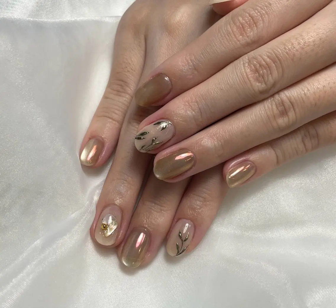 ネイル アートネイル マグネットネイル マグネットワンカラー 持ち込み ワンカラーネイル Ouna NAIL haruのネイルデザイン