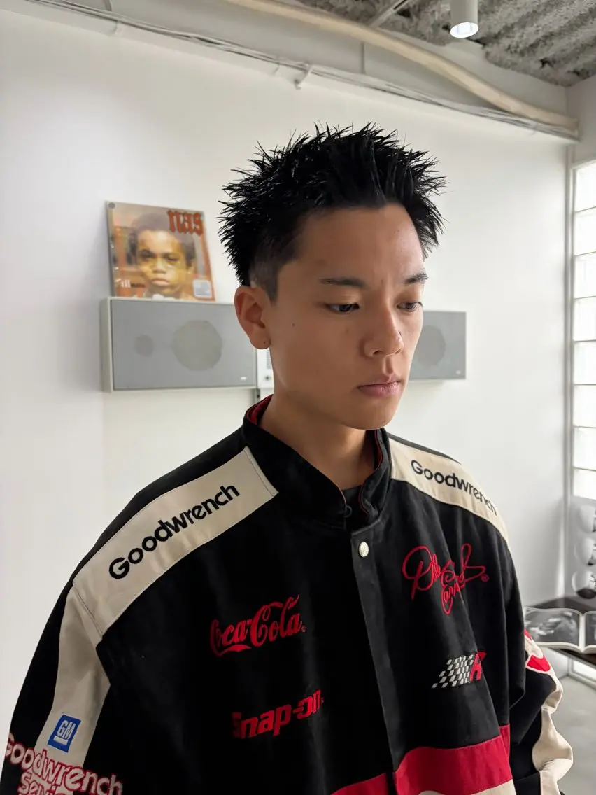 メンズカット+炭酸sh/マッシュ/センターパート/刈り上げショート/ショートカット/ウルフカット/ビジネスカットの写真