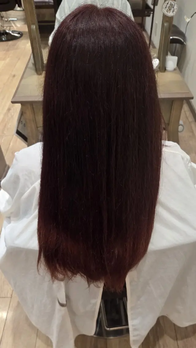 セミロング ヘアカラー 竹本 すずかのヘアスタイル