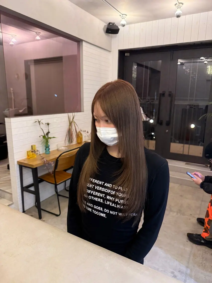 ロング ヘアカラー トリートメント イシヅキアイカ🐱 カラーモデル募集中のヘアスタイル