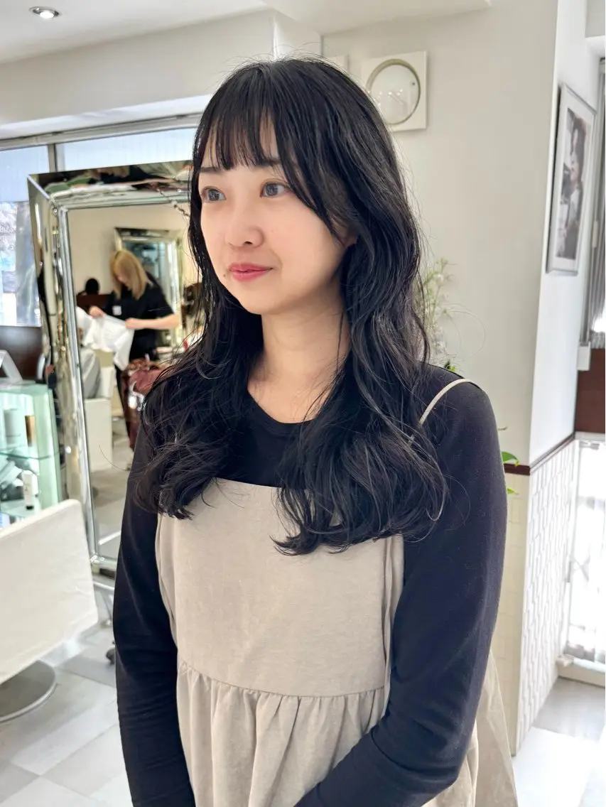 ロング パーマ カット パーマ トリートメント デジタルパーマ 🌀ボブ　萩原　龍のヘアスタイル