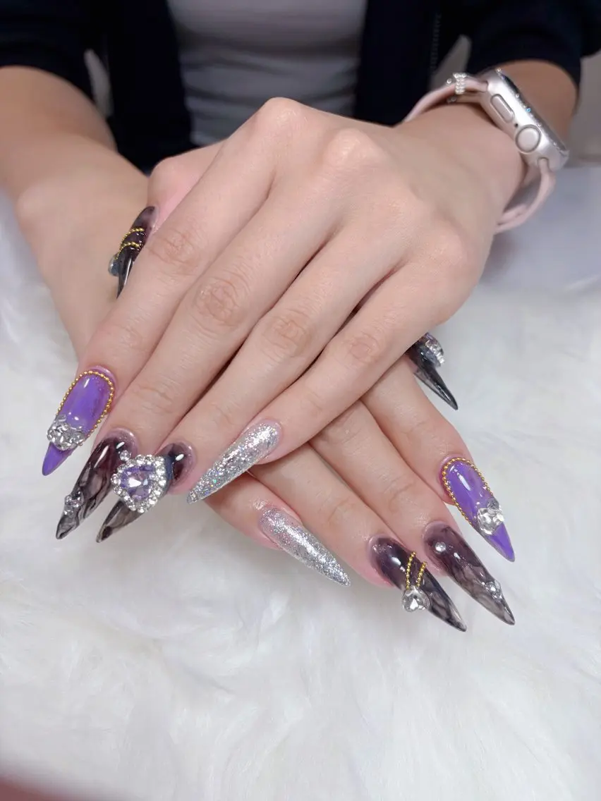 ネイル フラワーネイル 韓国ネイル 持ち込み 春ネイル ワンホンネイル Huyn Nail Shinjyukuのネイルデザイン