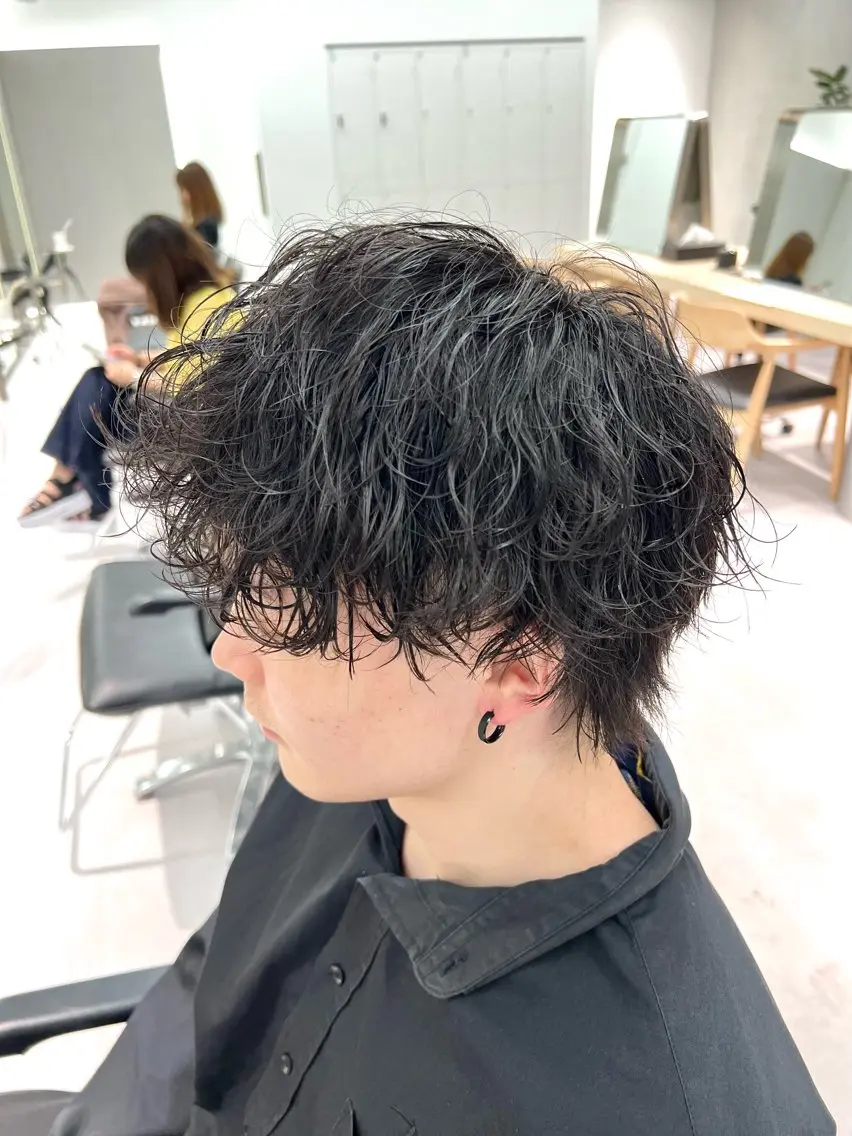 パーマ メンズ カット パーマ トリートメント ツイスパ/シャドウ 矢吹俊大郎のヘアスタイル