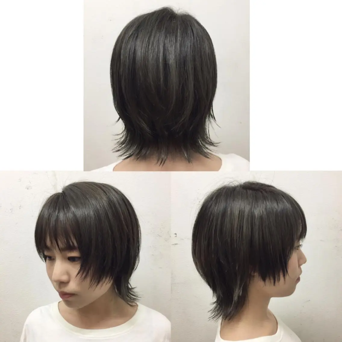 ショート カラー グレージュ ショートヘア ウルフカット 韓・中華美女ヘア 🇰🇷×🇨🇳のヘアスタイル
