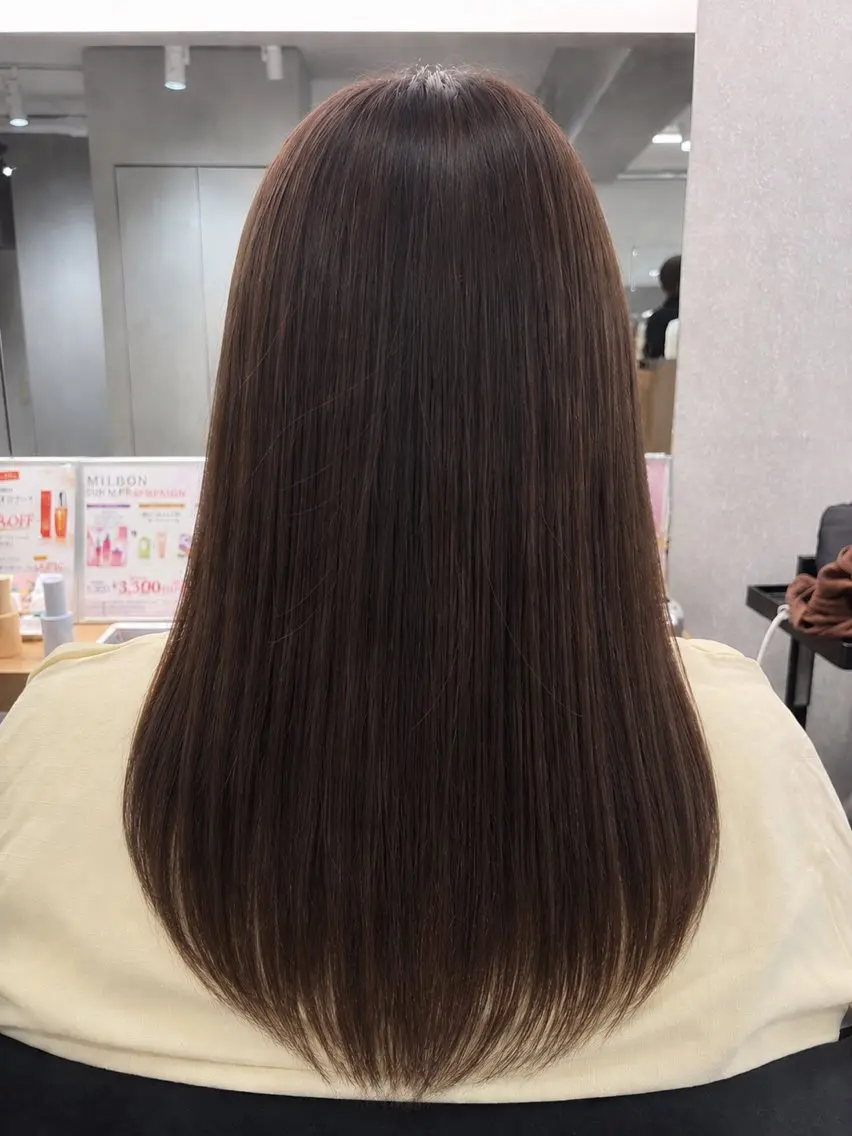 セミロング カット ヘアカラー カットモデル０円✂️ 🫧shiori🎀のヘアスタイル
