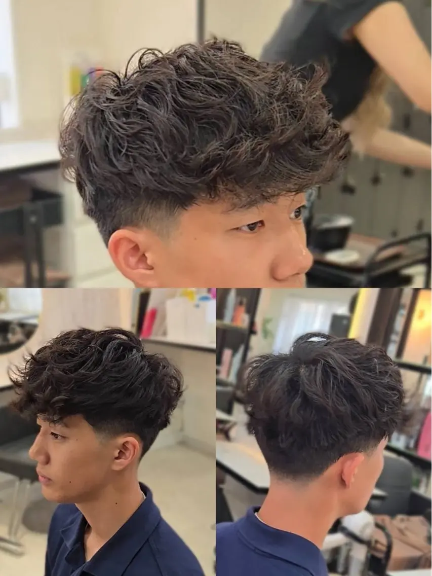 パーマ メンズ 拮石 湧哉のヘアスタイル