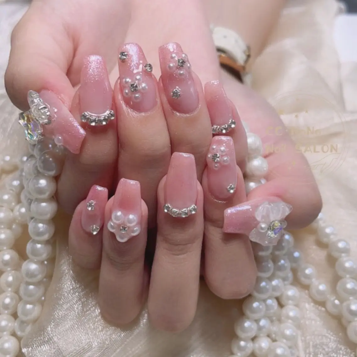 ネイル スカルプネイル ハンドネイル 💎CC・NaNa 韓国風ネイル🌙Cのネイルデザイン