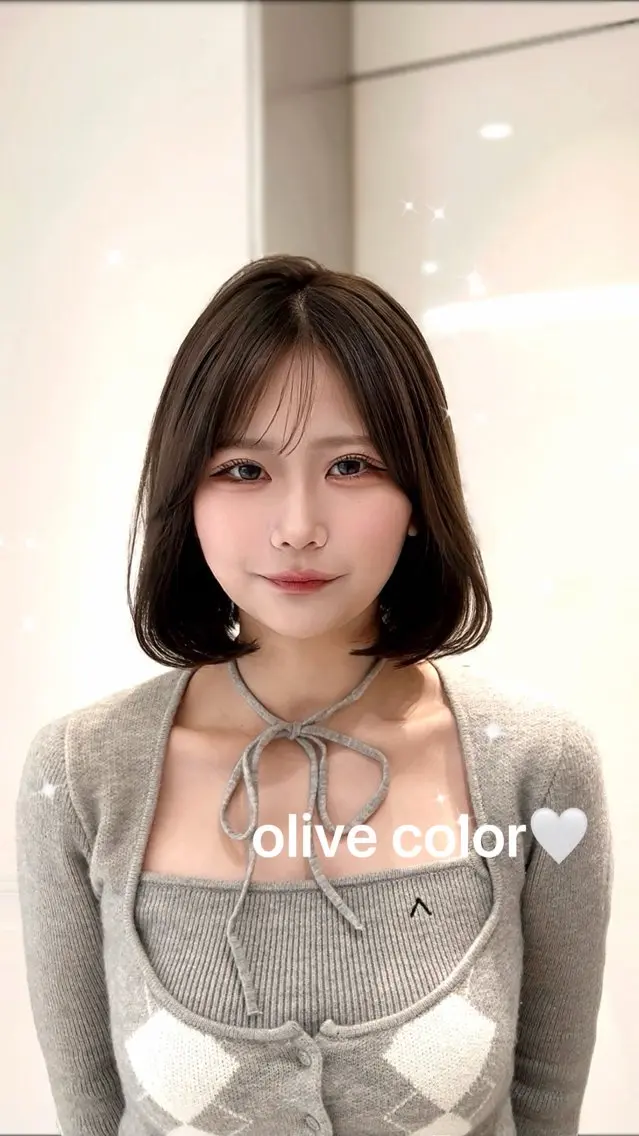 カラー カット ヘアカラー トリートメント 顔周り/透明感/銀座 🩵rinoのヘアスタイル