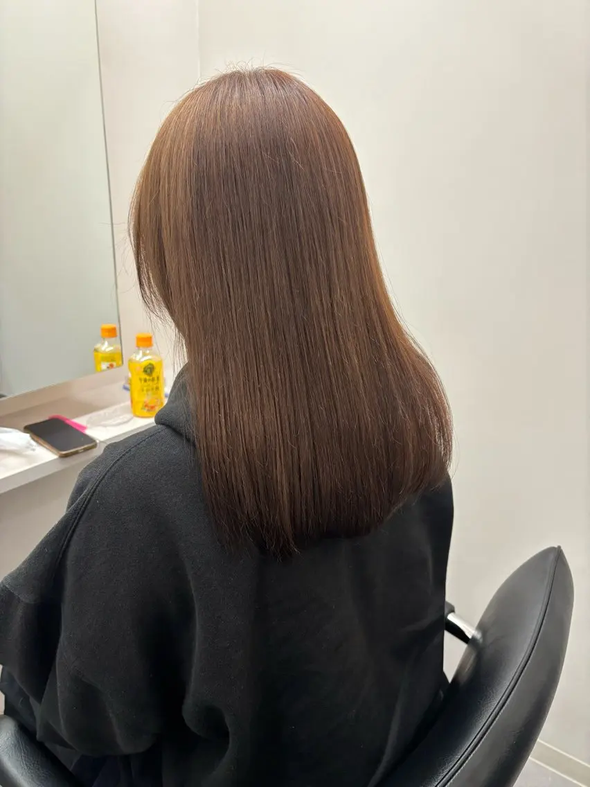 ミディアム カット ヘアカラー トリートメント とき/髪質改善/透明 感カラー☘️のヘアスタイル