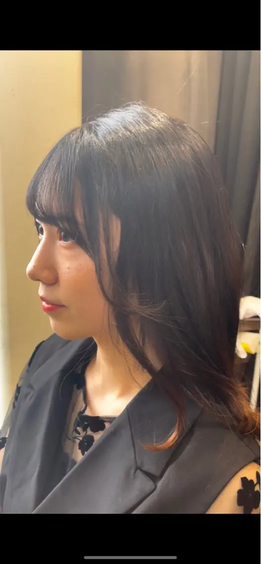 セミロング 小顔カット 江野沢 頼太のヘアスタイル