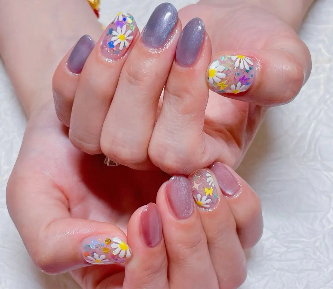ネイル マグネットネイル ハンドネイル ハンドケア 💫ゆか_ Nailartistのネイルデザイン