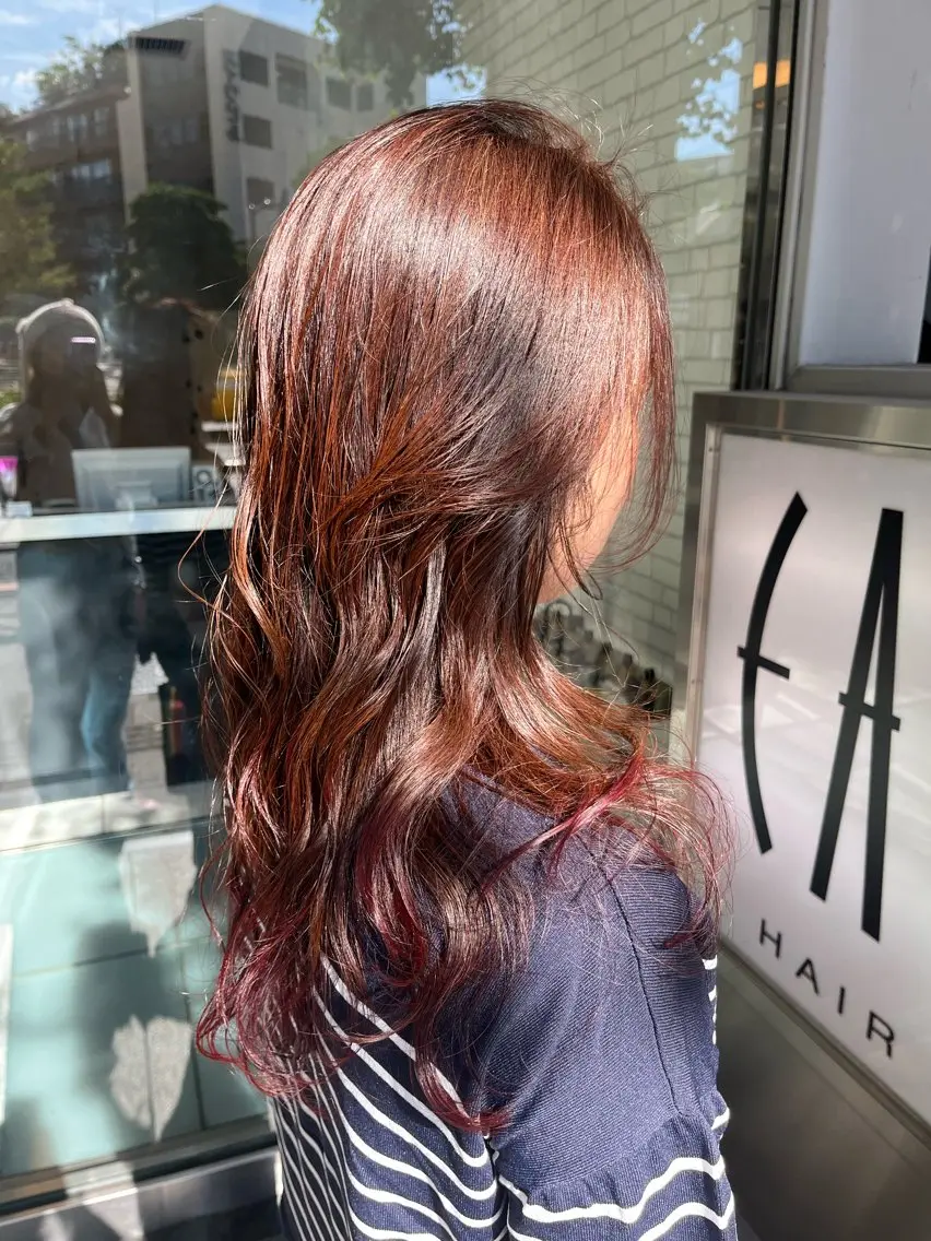 ロング カラー ブリーチ デザインカラー ブリーチなしカラー アートディレクター 尾内 友美のヘアスタイル