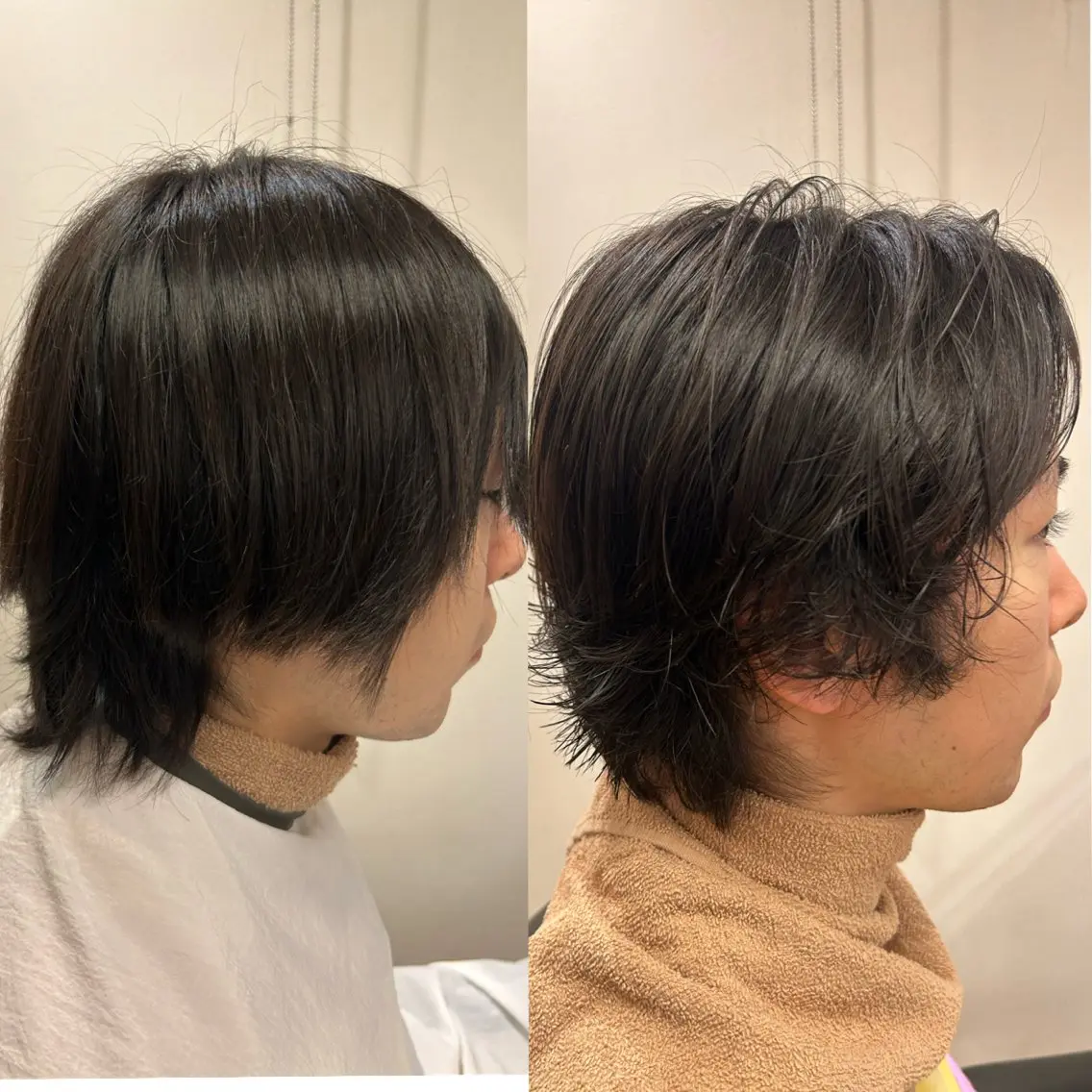ミディアム カット パーマ 宇野井 勝太のヘアスタイル