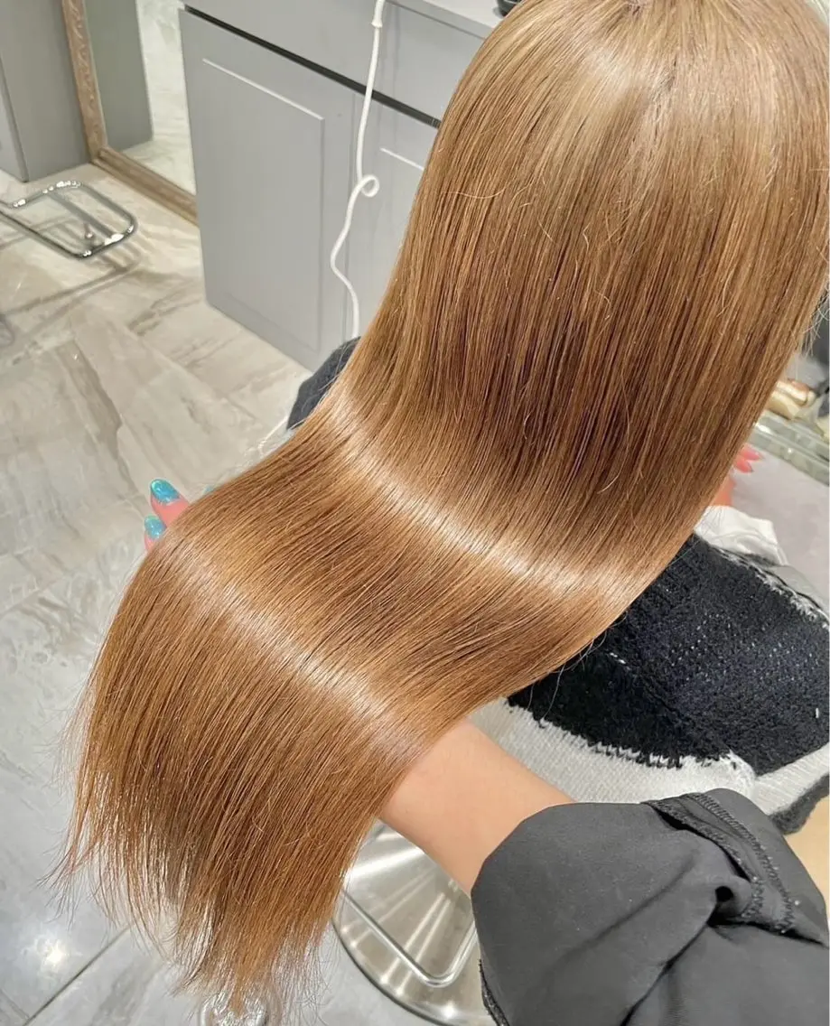 ロング カット 縮毛矯正 艶カラー／ 今井春汰のヘアスタイル