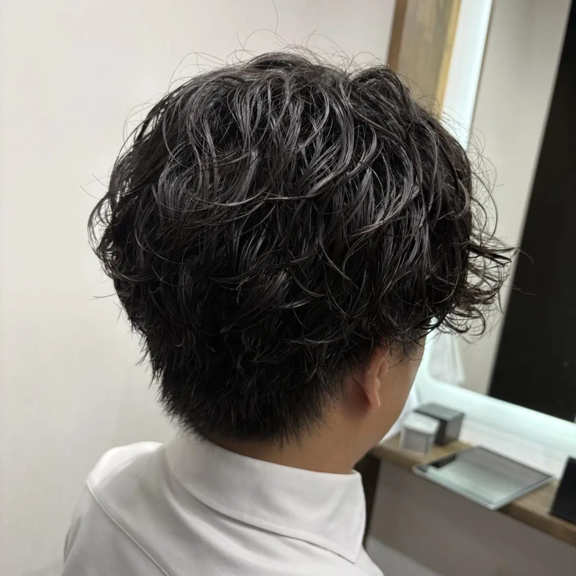 ショート パーマ メンズ ビジネス メンズパーマ カット パーマ パーマPrivate SalonNoa名駅のヘアスタイル