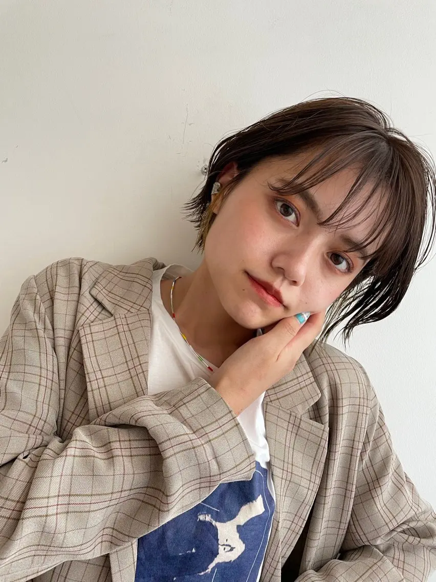 ショート ショートヘア KANO🌷 艶カラーのヘアスタイル