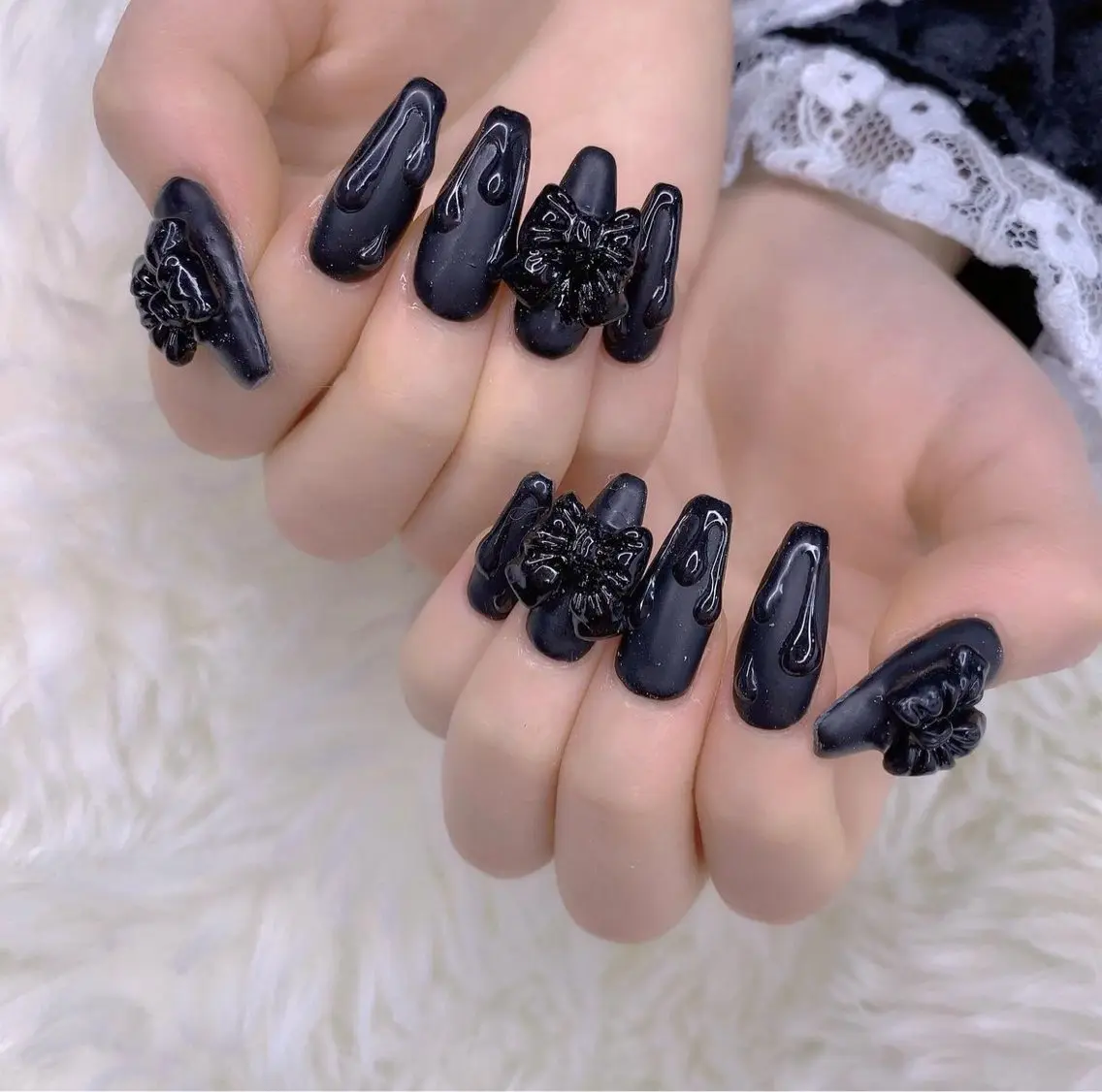 ネイル 渋谷／チップ長さ出し 👑アプレgel-xのネイルデザイン