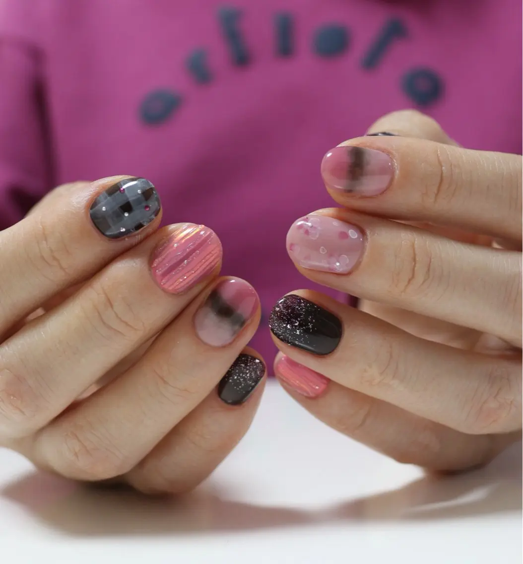 ネイル 桜ネイル フラワーネイル ミラーネイル ニュアンスネイル ピンク ハンドネイル Baku Nailsのネイルデザイン