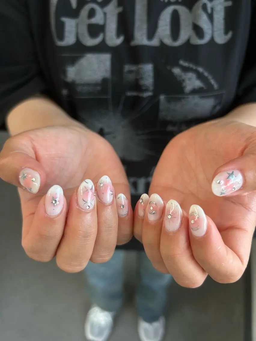 セミロング ハンドネイル Nbibi nail salonのネイルデザイン