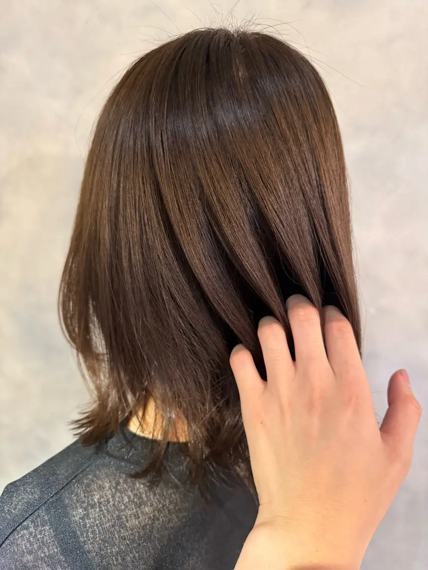 ミディアム カラー ブラウンカラー カット ヘアカラー soyon 心斎橋店のヘアスタイル