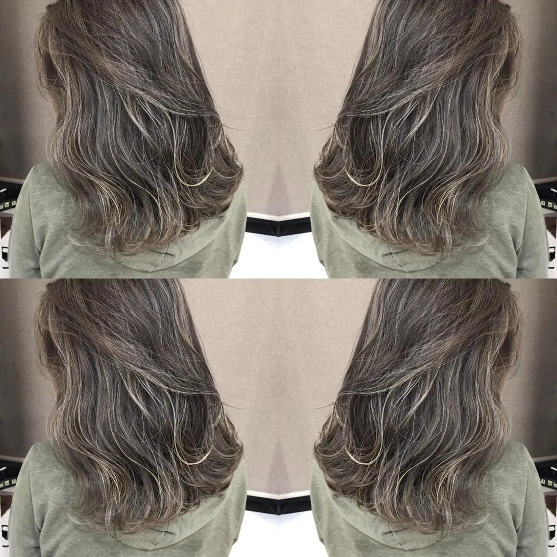 ミディアム カラー ハイライトカラー 3Dハイライト ハイライト ヘアカラー トリートメント 井上 一平のヘアスタイル