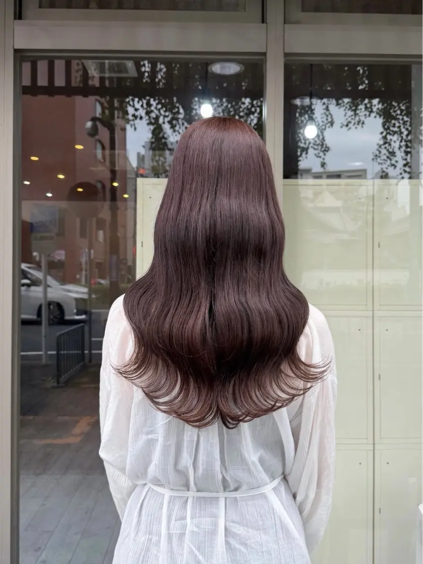 ロング カラー ブラウンカラー ラベンダーカラー カット ヘアカラー トリートメント 村田梨乃/ minim hairのヘアスタイル