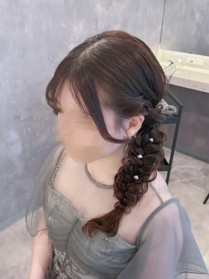 セミロング ヘアアレンジ ヘアセット 🫧Maho【浦和】 艶カラー/ヘアメ🫧のヘアスタイル