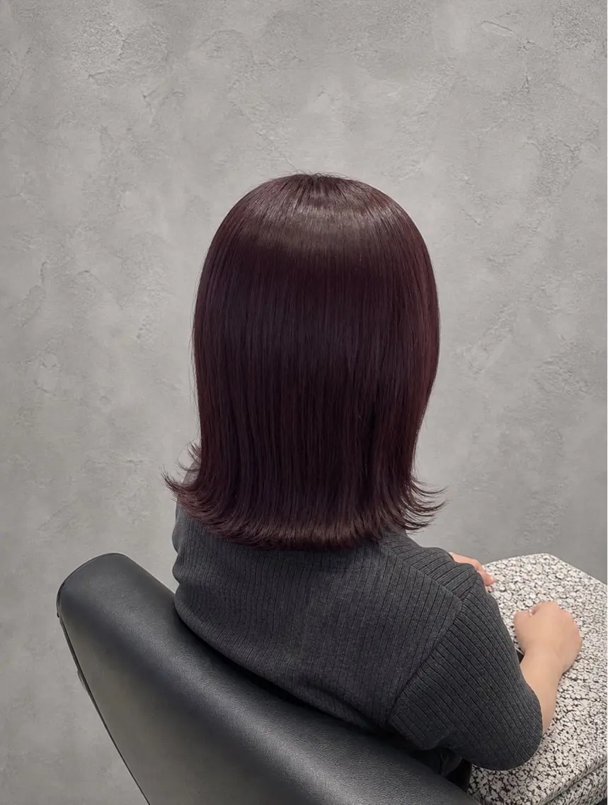 ミディアム 🖤yumi🖤🎀 透明感カラー韓国ヘアのヘアスタイル
