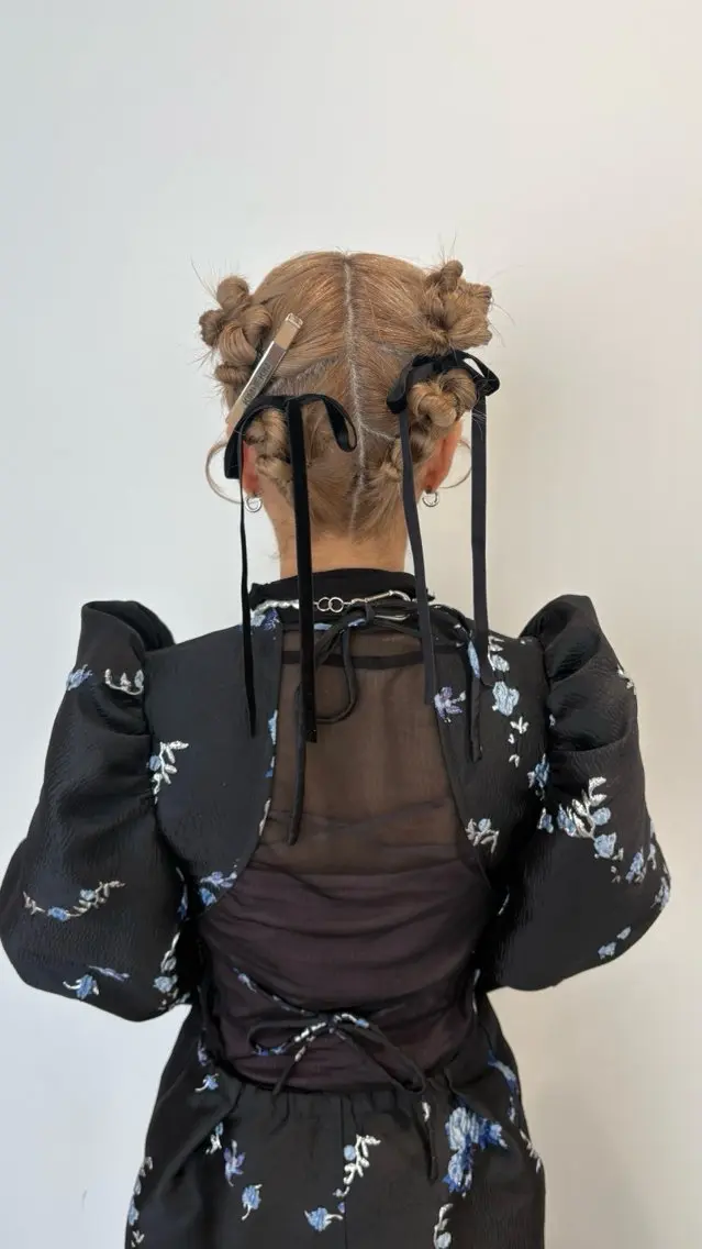 ミディアム ヘアアレンジ ヘアセット パ ルのヘアスタイル