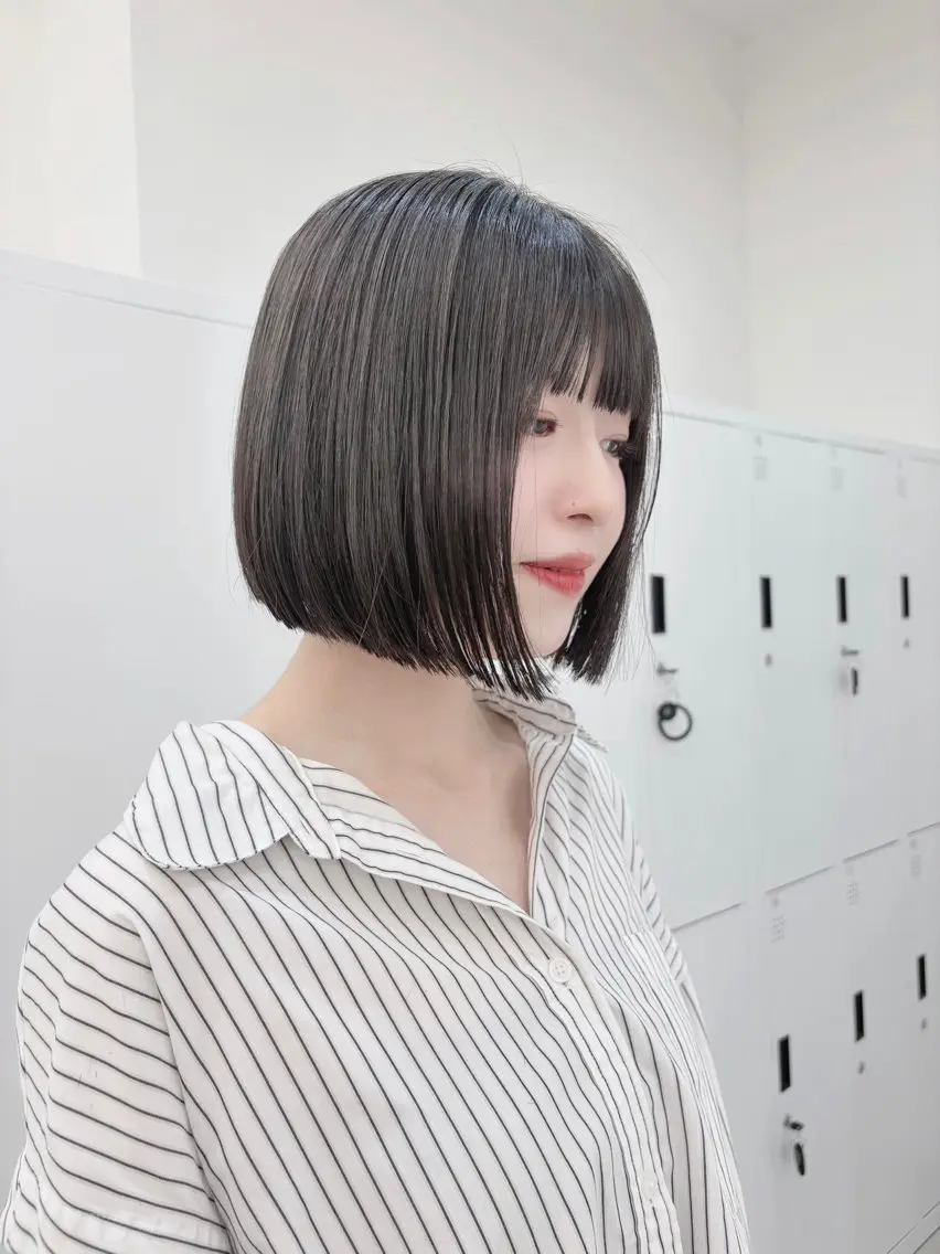ショート 縮毛矯正 レイヤー似合わせ カット/山下凌生のヘアスタイル