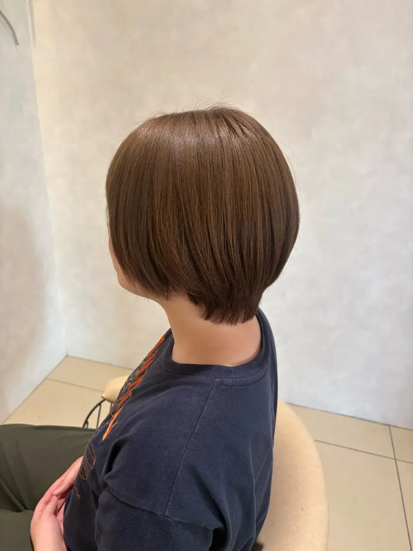 ショート カラー ベージュカラー 透明感カラー ヘーゼル ヘアカラー 笹川 聖奈のヘアスタイル