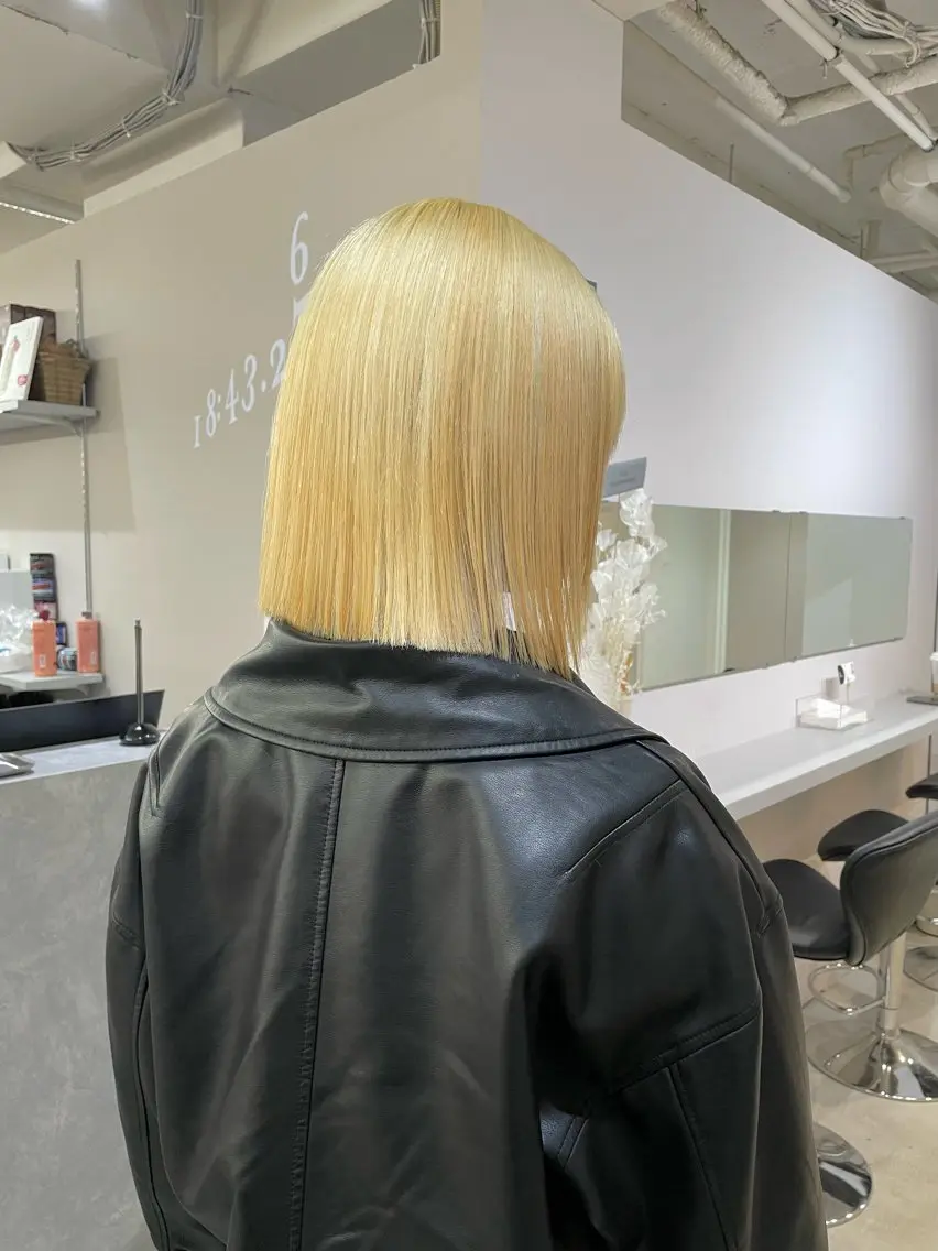 ショート カラー ブロンド ボブ カット ヘアカラー トリートメント 艶髪/透明感カラー tawadaのヘアスタイル