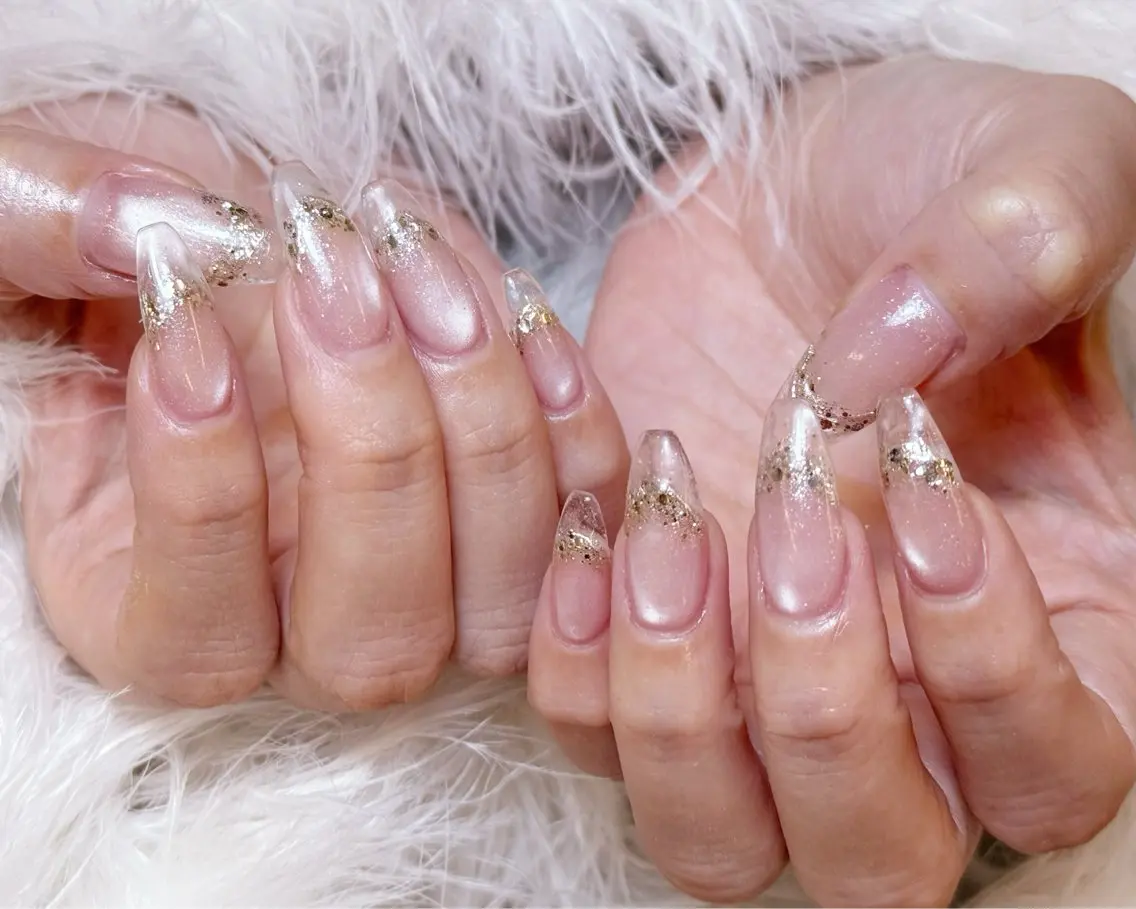 ネイル アートネイル フラッシュネイル フラワーネイル ジェルネイル ガーリー Puti nailのネイルデザイン