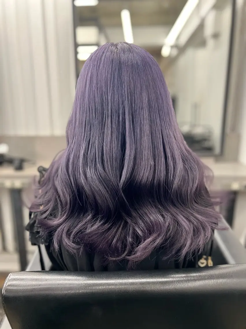 ロング カラー パープルカラー カット ヘアカラー 透明感カラー特化🫧 🦋栗原🦋のヘアスタイル