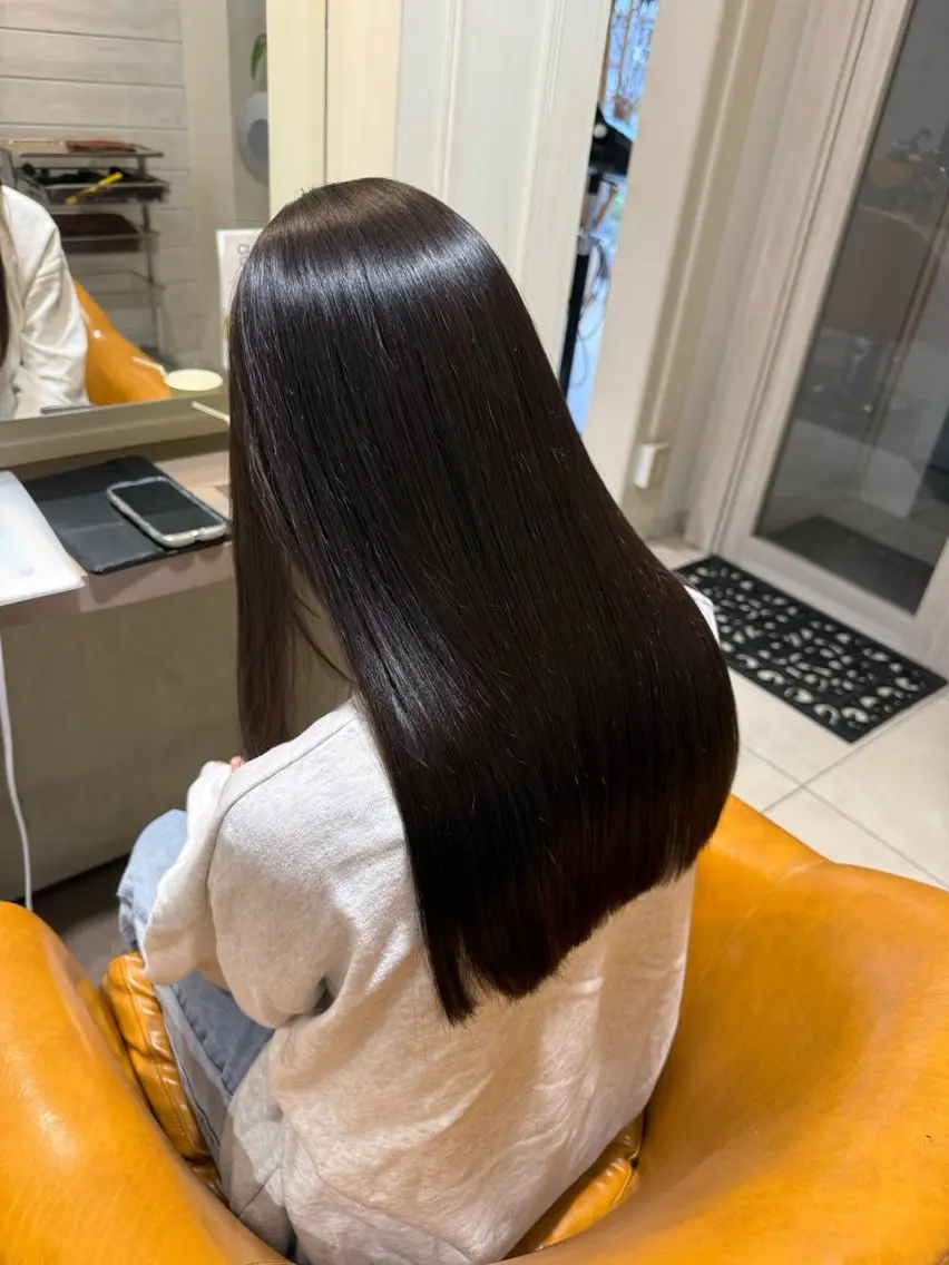 【フルコースがお得】カット+カラー+縮毛矯正+内部補修TRの写真
