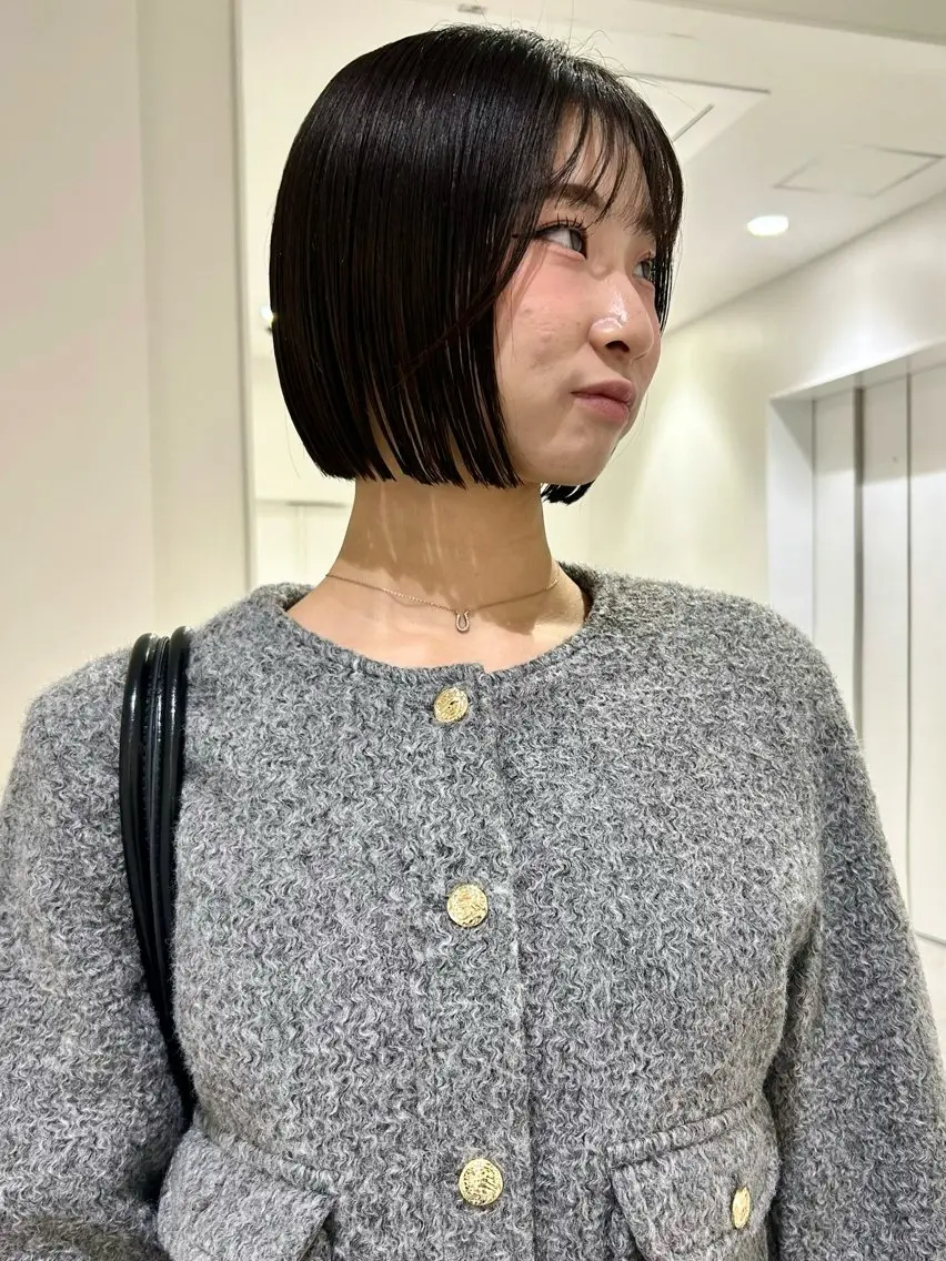 ショート カラー カット ヘアカラー 👔ボブ﹨髪質改善 ストレート🩳ももかのヘアスタイル