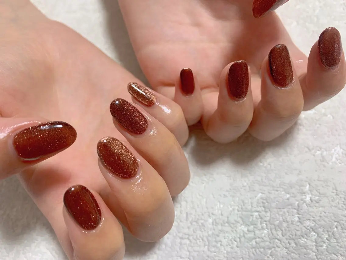 ネイル ジェルネイル キラキラネイル 韓国ネイル マグネットネイル メンズネイル kiki nail たまプラーザのネイルデザイン