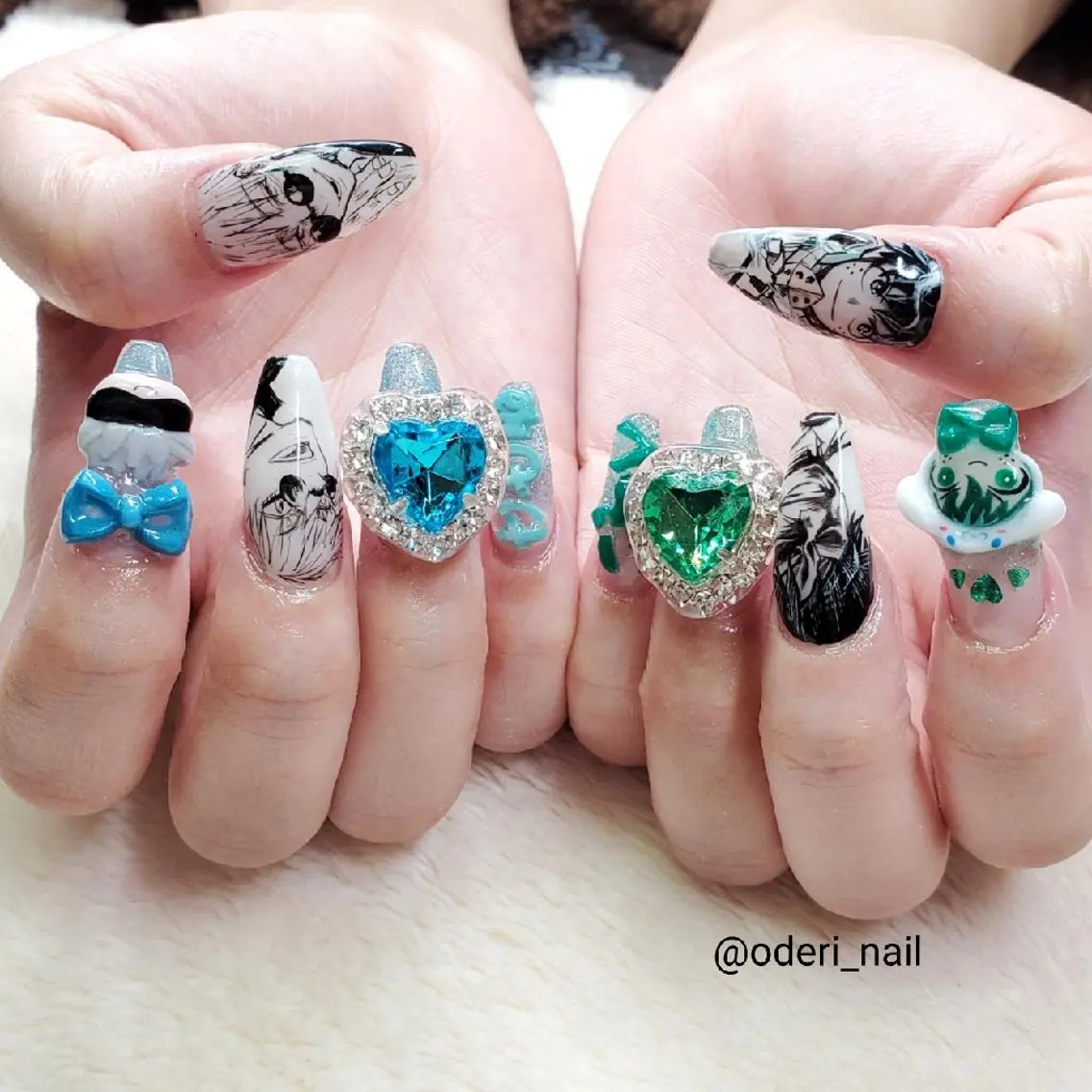 ネイル アートネイル フットネイル ジェルネイル グリーン 春ネイル おで@ oderi_nailのネイルデザイン