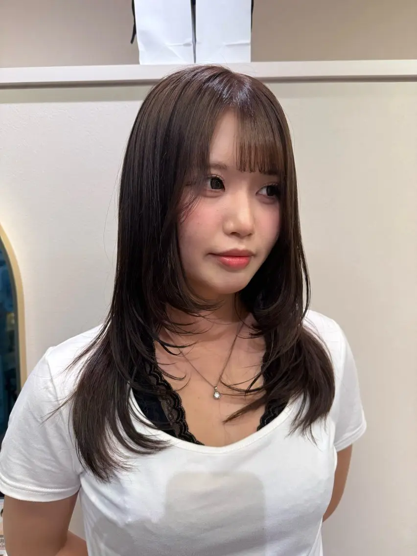 ロング カラー ヘアカラー 韓国レイヤー 🎀ダブルカラーのヘアスタイル