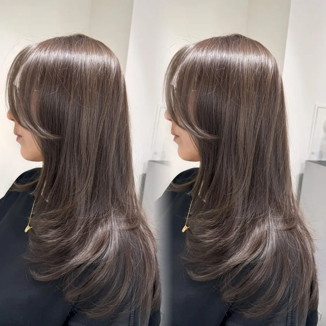 セミロング ヘアカラー トリートメント 🎀ボブ特化🎀透明 カラー/艶髪あやなのヘアスタイル