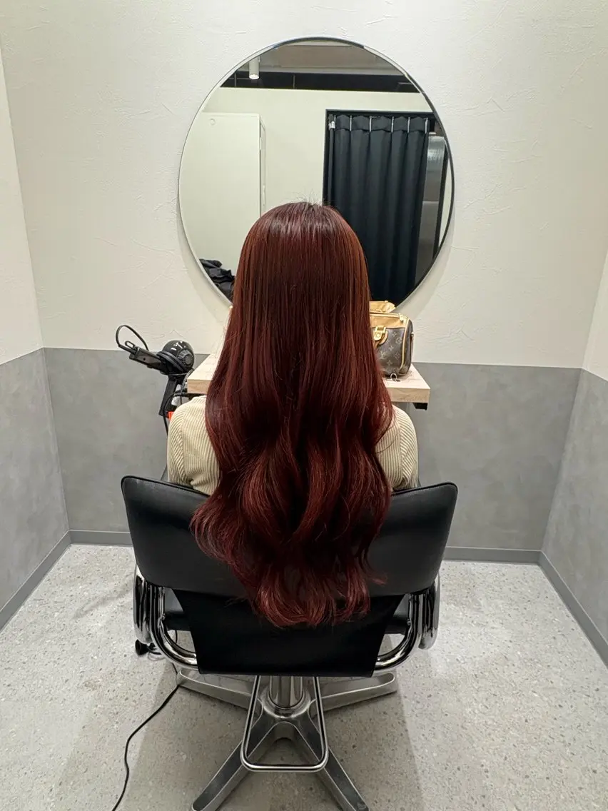 ロング カラー ヘアカラー トリートメント 𝜗𝜚cocoro 韓国𝜗𝜚のヘアスタイル