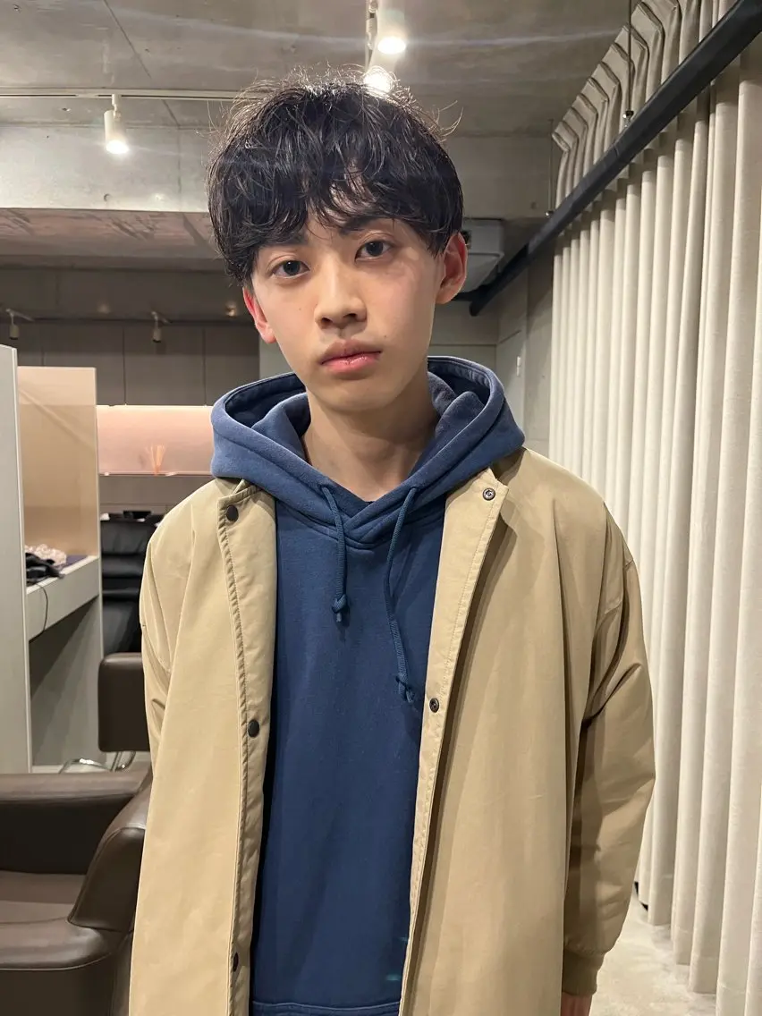 ショート カラー パーマ メンズ カット ヘアカラー トリートメント 表参道🌿赤み消し カラー/チナツのヘアスタイル