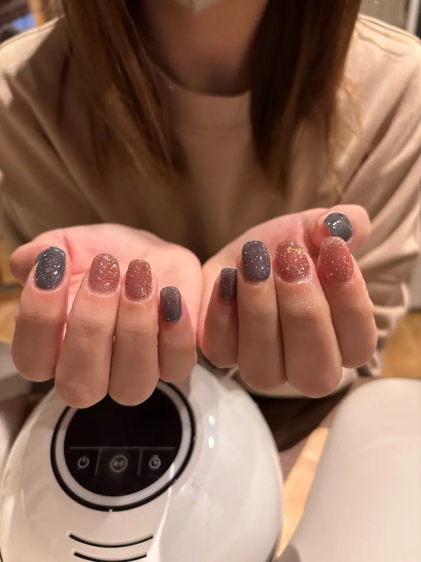 ネイル フラッシュネイル ジェルネイル Shadow nailのネイルデザイン