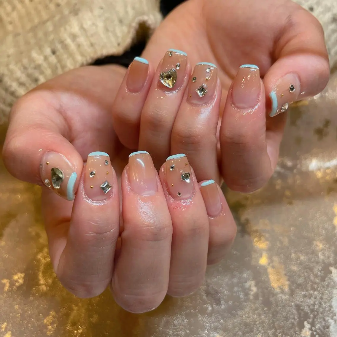 ネイル オフィスネイル 冬ネイル クリスマス ハンドネイル RANUN nailのネイルデザイン